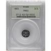 Image 1 : 1863 3CS PR63 PCGS. PCGS Population (48/74). NGC C