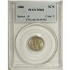 Image 3 : 1866 3CN MS64 PCGS. PCGS Population (160/69). NGC Cens