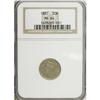 Image 1 : 1887 3CN MS64 NGC. NGC Census: (25/24). PCGS Popul