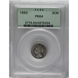 1883 3CN PR64 PCGS. PCGS Population (414/848). NGC