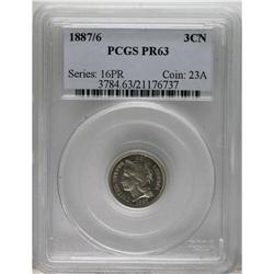 1887/6 3CN PR63 PCGS. PCGS Population (55/346). NG