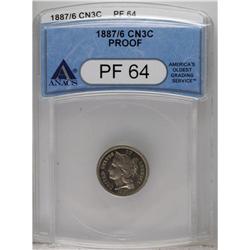1887/6 3CN PR64 ANACS. NGC Census: (101/215). PCGS