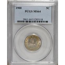 1900 5C MS64 PCGS. PCGS Population (257/159). NGC