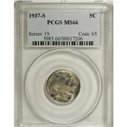 1937-S 5C MS66 PCGS. PCGS Population (1004/75). NG