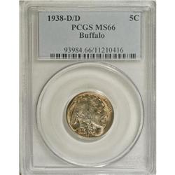 1938-D/D 5C Buffalo MS66 PCGS. PCGS Population (85