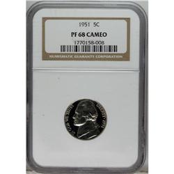 1951 5C PR68 Cameo NGC. NGC Census: (70/14). PCGS