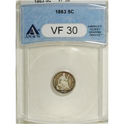 1863 H10C VF30 ANACS. NGC Census: (1/102). PCGS Po