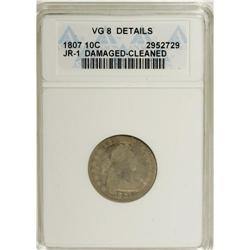 1807 10C --Cleaned, Damaged--ANACS. VG8 Details. NGC Ce