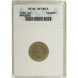 1820 10C Large 0--Whizzed--ANACS. XF45 Details. NG