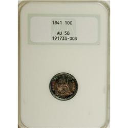 1841 10C AU58 NGC. NGC Census: (10/49). PCGS Populatio