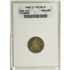 1844 10C --Cleaned--ANACS. Fine 12 Details. NGC Cen