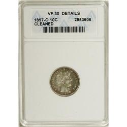 1897-O 10C --Cleaned--ANACS. VF30 Details. NGC Cens