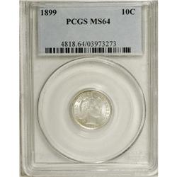 1899 10C MS64 PCGS. PCGS Population (75/36). NGC Censu