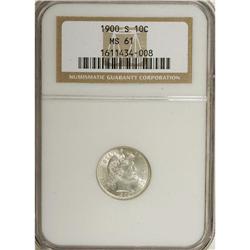 1900-S 10C MS61 NGC. NGC Census: (3/67). PCGS Popu