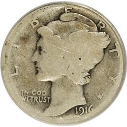 1916-D 10C AG3 PCGS. PCGS Population (780/1866). N