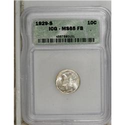 1929-S 10C MS65 Full Bands ICG. NGC Census: (35/30