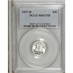 1937-D 10C MS67 Full Bands PCGS. PCGS Population (