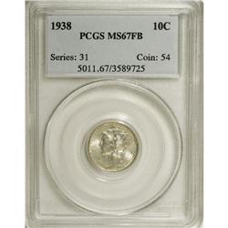 1938 10C MS67 Full Bands PCGS. PCGS Population (18