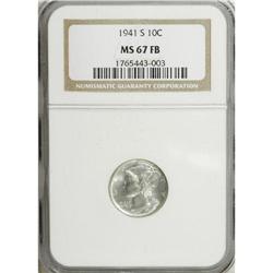 1941-S 10C MS67 Full Bands NGC. NGC Census: (339/1