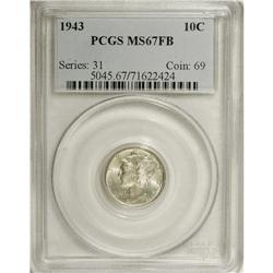 1943 10C MS67 Full Bands PCGS. PCGS Population (14