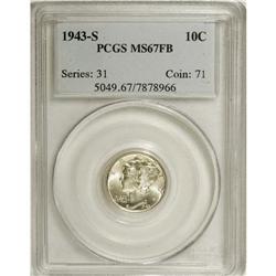 1943-S 10C MS67 Full Bands PCGS. PCGS Population (