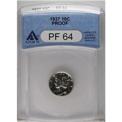 1937 10C PR64 ANACS. NGC Census: (178/777). PCGS P
