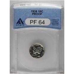 1938 10C PR64 ANACS. NGC Census: (209/1196). PCGS