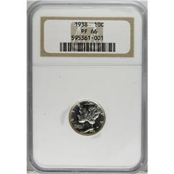 1938 10C PR66 NGC. NGC Census: (551/210). PCGS Pop