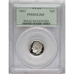 1957 10C PR68 Deep Cameo PCGS. PCGS Population (43