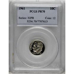 1961 10C PR70 PCGS. PCGS Population (41/0). NGC Ce