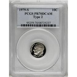 1979-S 10C Type Two PR70 Deep Cameo PCGS. PCGS Pop