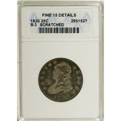 1820 25C Small 0--Scratched--ANACS. Fine 15 Details. N