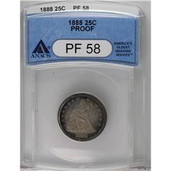 1888 25C PR58 PCGS. PCGS Population (4/179). NGC C