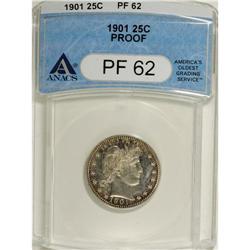 1901 25C PR62 ANACS. NGC Census: (13/173). PCGS Po