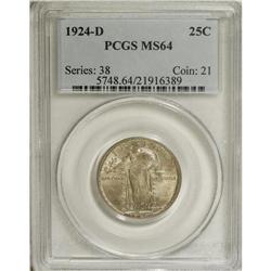 1924-D 25C MS64 PCGS. PCGS Population (491/515). N