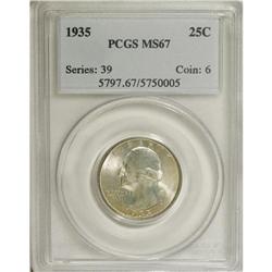 1935 25C MS67 PCGS. PCGS Population (74/1). NGC Ce