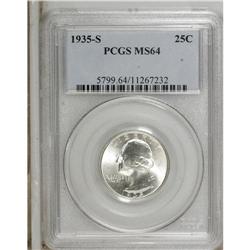1935-S 25C MS64 PCGS. PCGS Population (539/593). N