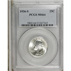 1936-S 25C MS64 PCGS. PCGS Population (776/905). N