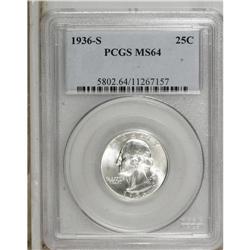 1936-S 25C MS64 PCGS. PCGS Population (776/905). N