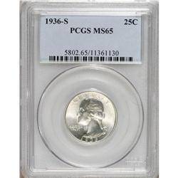 1936-S 25C MS65 PCGS. PCGS Population (670/235). N