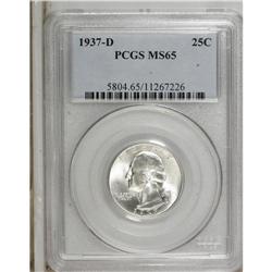 1937-D 25C MS65 PCGS. PCGS Population (687/244). N