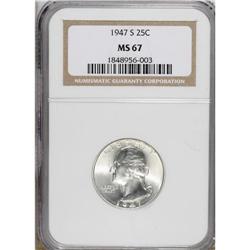 1947-S 25C MS67 NGC. NGC Census: (603/3). PCGS Pop