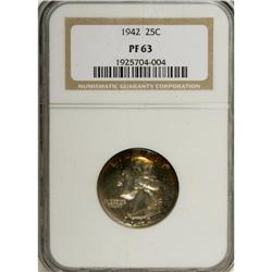 1942 25C PR63 NGC. NGC Census: (63/1597). PCGS Pop