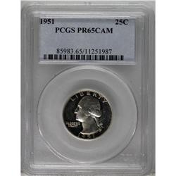 1951 25C PR65 Cameo PCGS. PCGS Population (24/76).