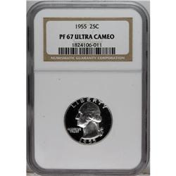 1955 25C PR67 Deep Cameo NGC. NGC Census: (14/38).