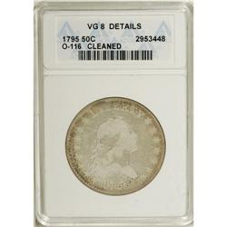1795 50C 2 Leaves--Cleaned--ANACS. VG 8 Details. NGC C