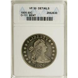 1805 50C --Bent--ANACS. VF30 Details. NGC Census: (80/1