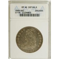 1808 50C --Cleaned--ANACS. XF40 Details. NGC Census: (2