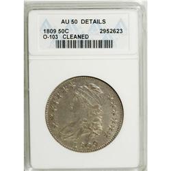 1809 50C --Cleaned--ANACS. AU50 Details. NGC Census: (2