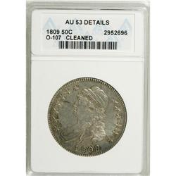 1809 50C --Cleaned--ANACS. AU53 Details. NGC Census: (2